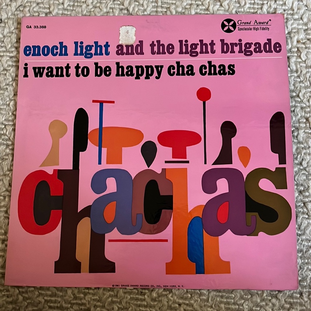 Vintage LP album I want to be Happy Cha Chas Enoch Light and the Light Brigade
